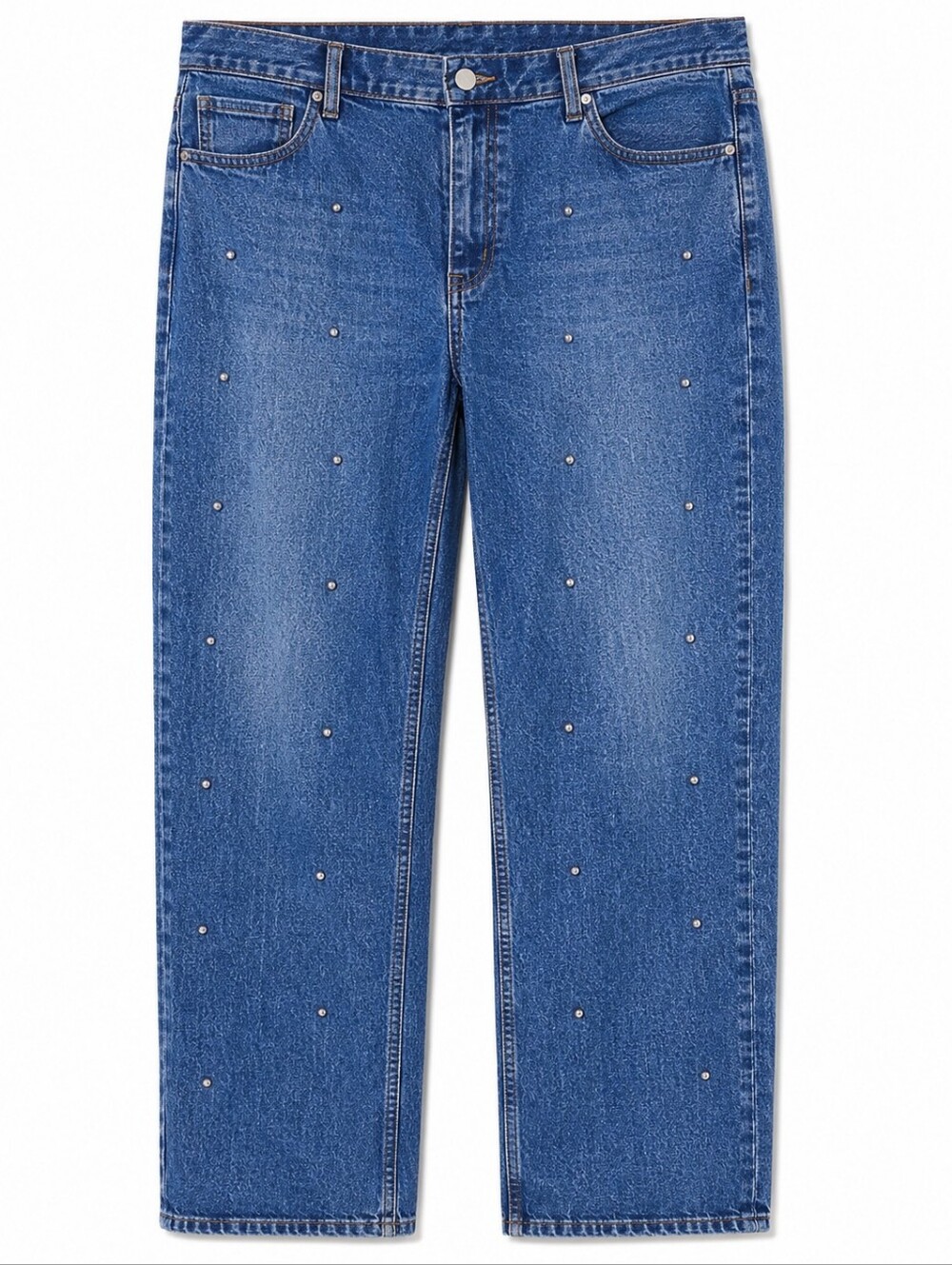 Le Chateau Denim Straight Ankle Jeans with Stud Details Sz 18